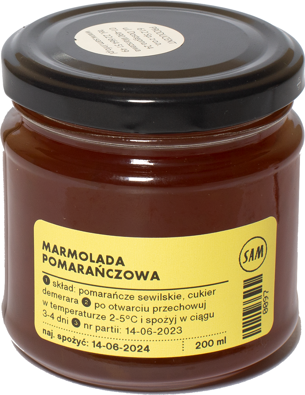 Marmolada z pomarańczy sewilskich SAM 200ml